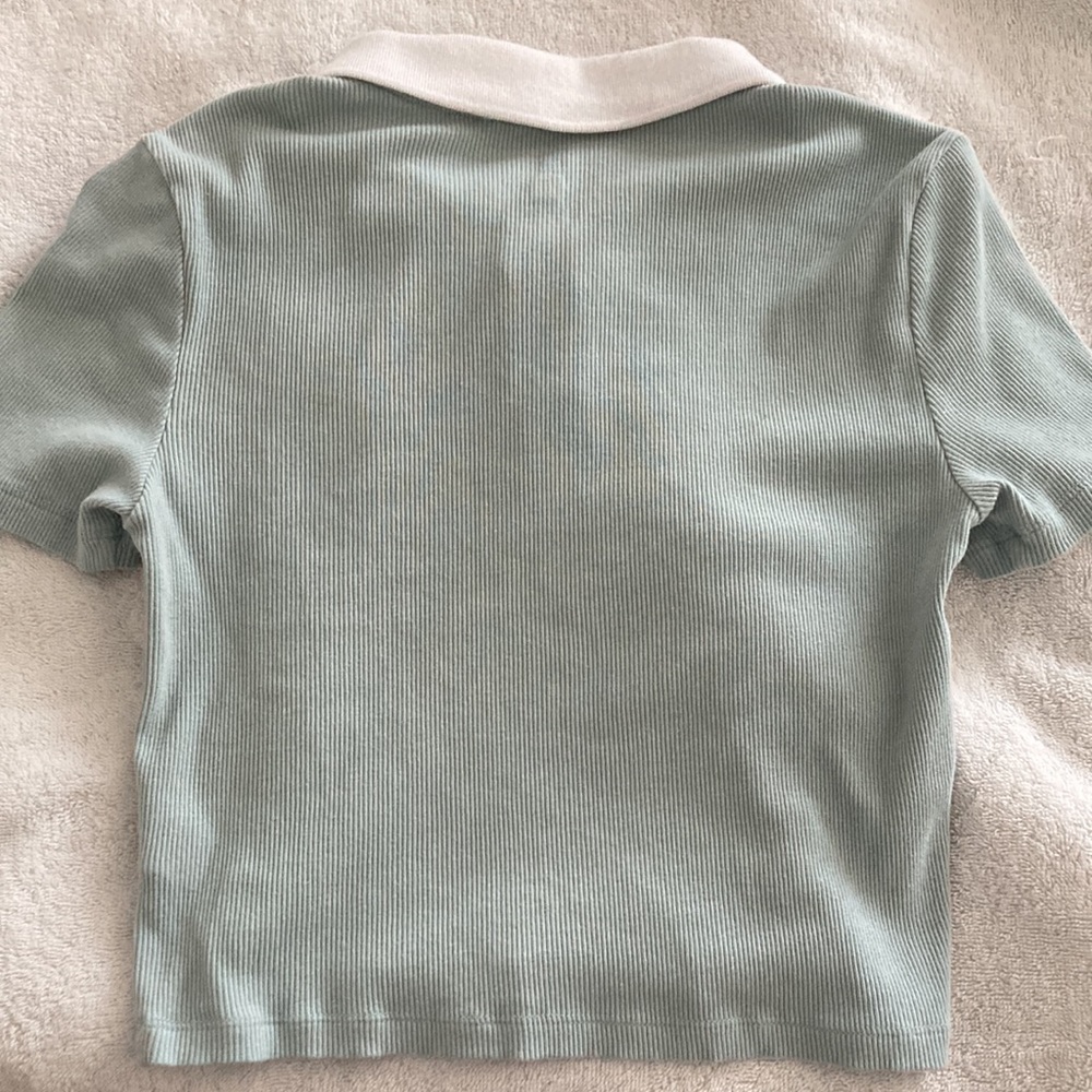 Pacsun Ribbed Crop Polo - Picture 2 of 4